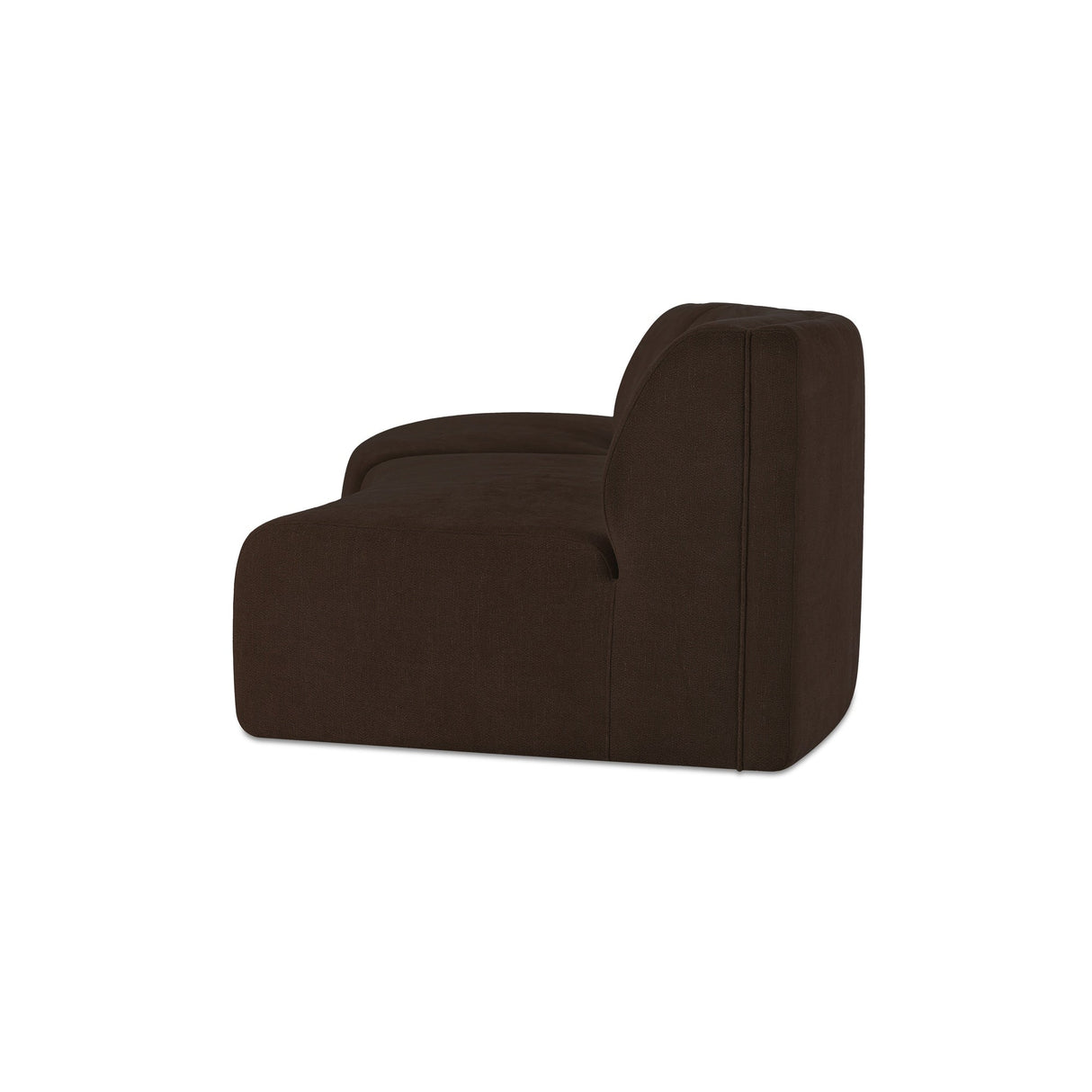 Naomi Dark Brown 2 Piece Concave Modular Sectional by MOES at Eve Furniture