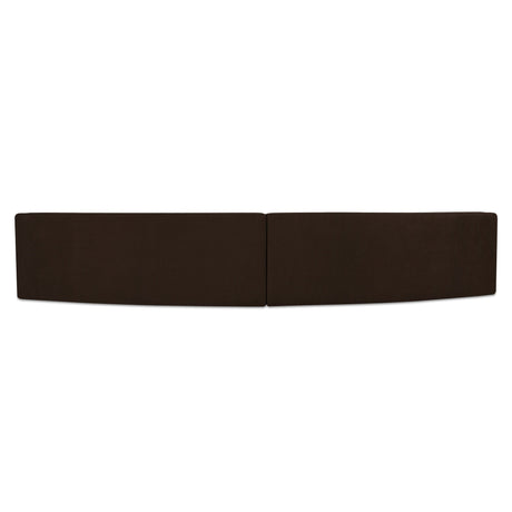 Naomi Dark Brown 2 Piece Concave Modular Sectional by MOES at Eve Furniture