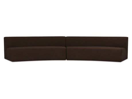 Naomi Dark Brown 2 Piece Concave Modular Sectional by MOES at Eve Furniture