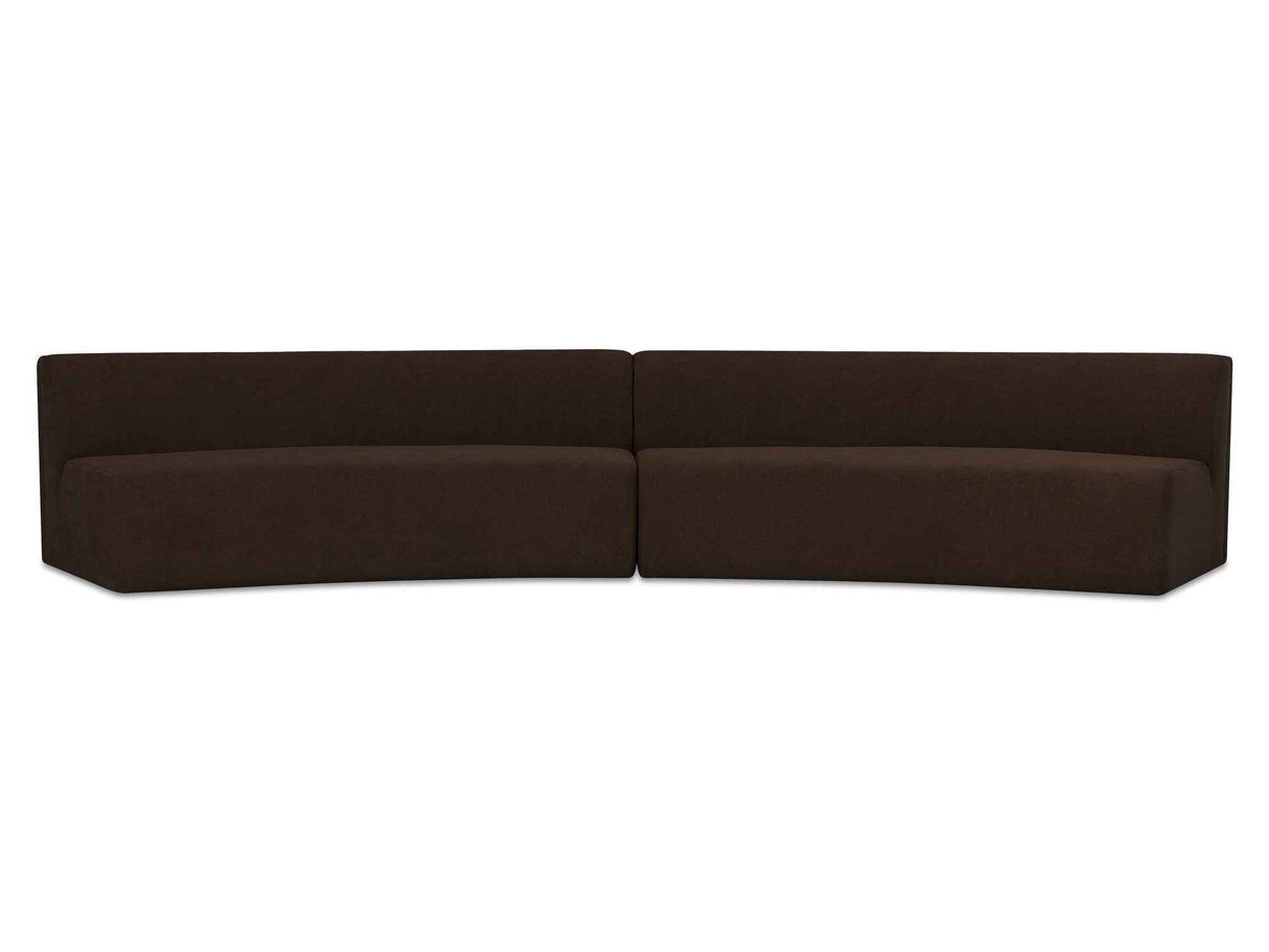 Naomi Dark Brown 2 Piece Concave Modular Sectional by Moe's Home at Eve Furniture
