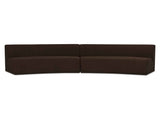 Naomi Dark Brown 2 Piece Concave Modular Sectional by Moe's Home at Eve Furniture