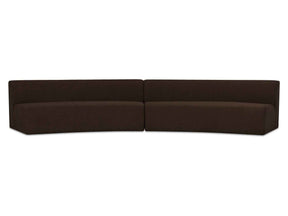 Naomi Dark Brown 2 Piece Concave Modular Sectional by Moe's Home at Eve Furniture