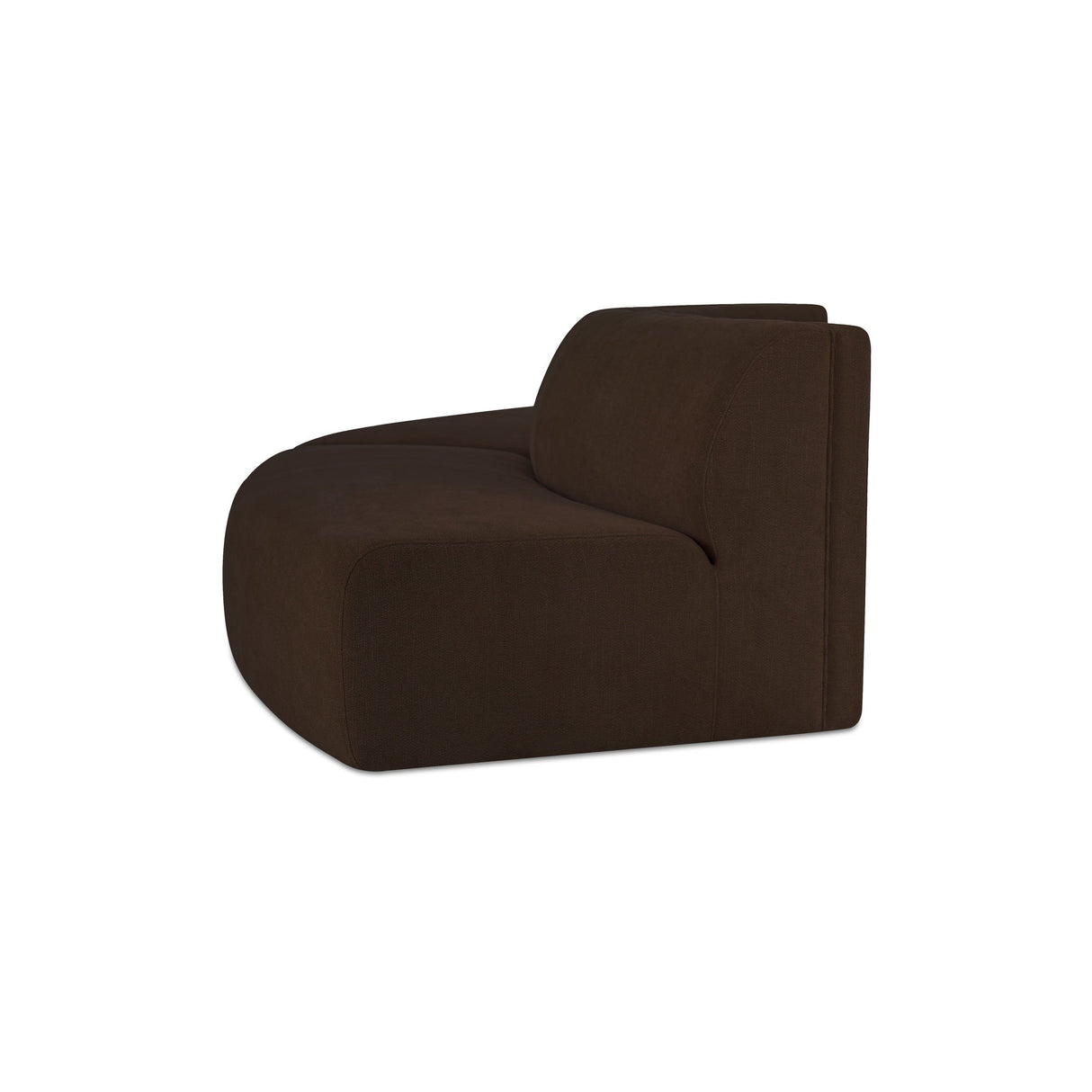 Naomi Dark Brown 2 Piece Convex Modular Sectional by MOES at Eve Furniture