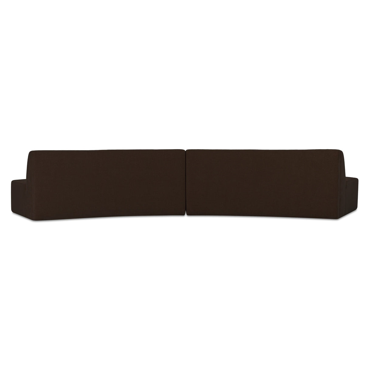 Naomi Dark Brown 2 Piece Convex Modular Sectional by MOES at Eve Furniture