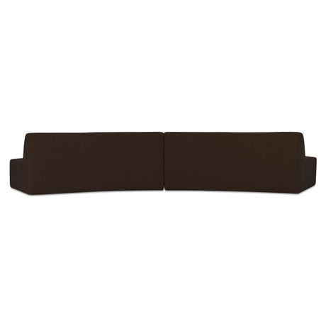 Naomi Dark Brown 2 Piece Convex Modular Sectional by MOES at Eve Furniture
