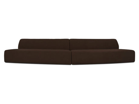 Naomi Dark Brown 2 Piece Convex Modular Sectional by MOES at Eve Furniture