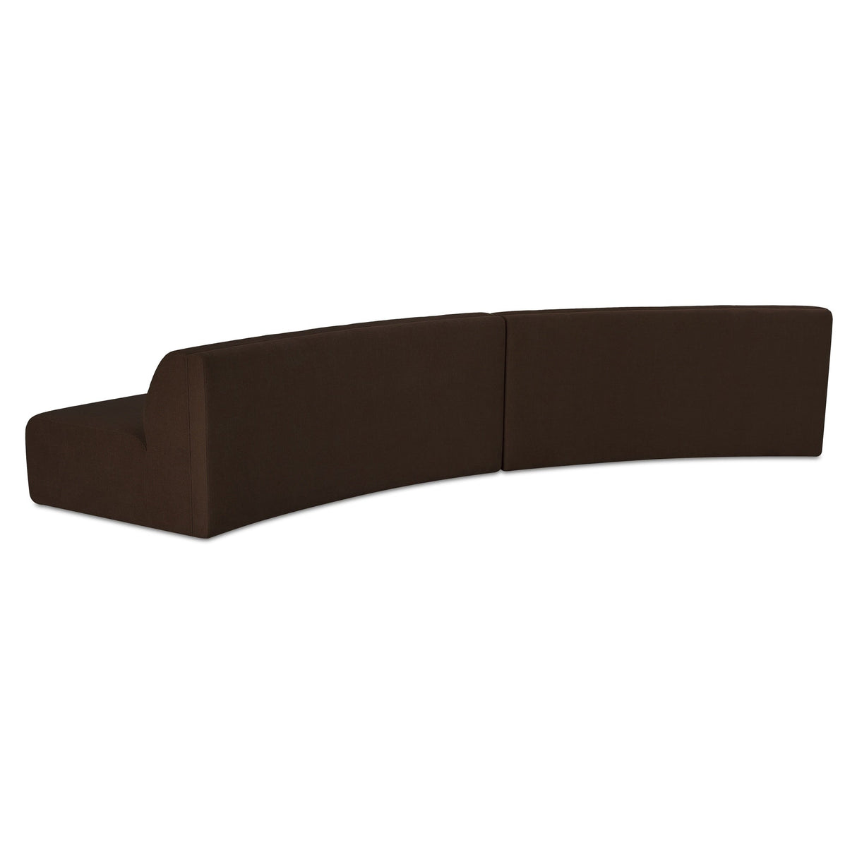 Naomi Dark Brown 2 Piece Convex Modular Sectional by Moe's Home at Eve Furniture