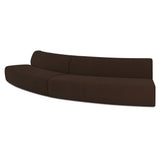 Naomi Dark Brown 2 Piece Convex Modular Sectional by Moe's Home at Eve Furniture