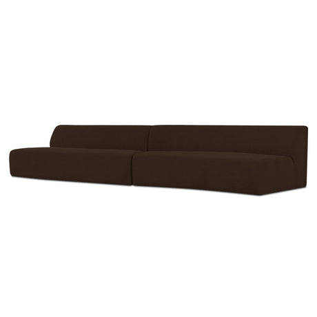Naomi Dark Brown 2 Piece Wave Modular Sectional by MOES at Eve Furniture