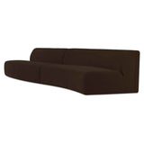 Naomi Dark Brown 2 Piece Wave Modular Sectional