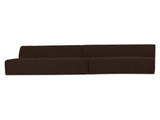 Naomi Dark Brown 2 Piece Wave Modular Sectional by Moe's Home at Eve Furniture