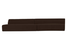 Naomi Dark Brown 2 Piece Wave Modular Sectional by Moe's Home at Eve Furniture
