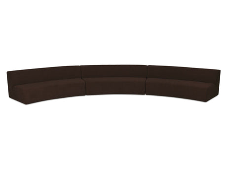 Naomi Dark Brown 3 Piece Concave Modular Sectional by MOES at Eve Furniture