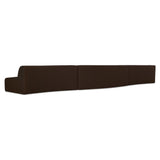 Naomi Dark Brown 3 Piece Wave Modular Sectional by MOES at Eve Furniture