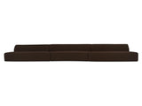 Naomi Dark Brown 3 Piece Wave Modular Sectional by MOES at Eve Furniture