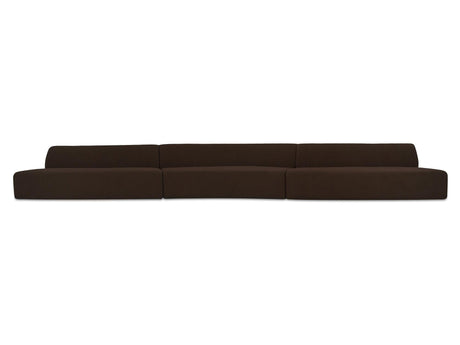 Naomi Dark Brown 3 Piece Wave Modular Sectional by MOES at Eve Furniture