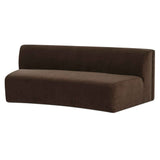 Naomi Dark Brown Concave Sofa