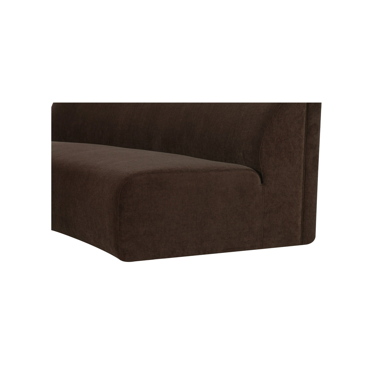 Naomi Dark Brown Concave Sofa by Moe's Home at Eve Furniture