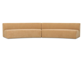 Naomi Golden Yellow 2 Piece Concave Modular Sectional by MOES at Eve Furniture
