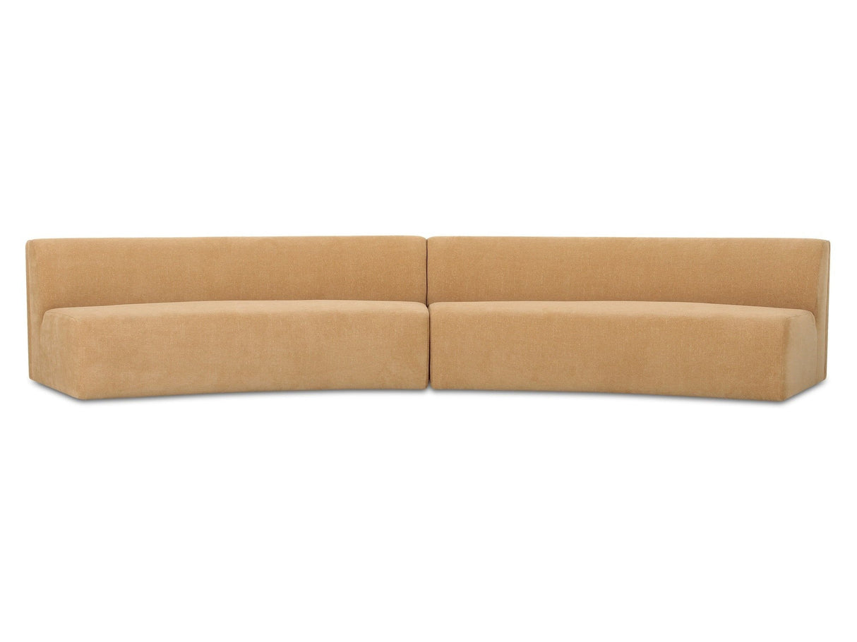 Naomi Golden Yellow 2 Piece Concave Modular Sectional by Moe's Home at Eve Furniture