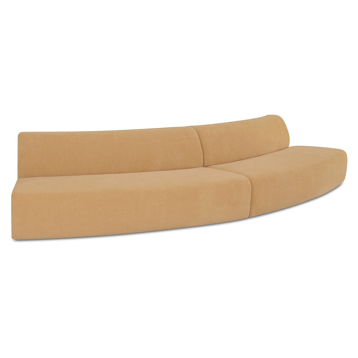 Naomi Golden Yellow 2 Piece Convex Modular Sectional by MOES at Eve Furniture