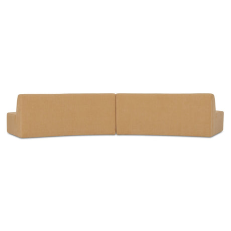 Naomi Golden Yellow 2 Piece Convex Modular Sectional by MOES at Eve Furniture