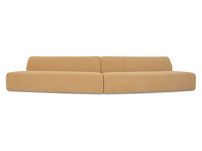 Naomi Golden Yellow 2 Piece Convex Modular Sectional by MOES at Eve Furniture