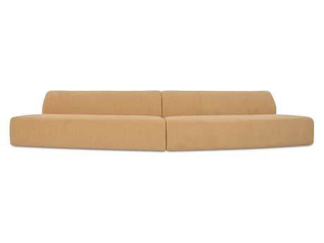 Naomi Golden Yellow 2 Piece Convex Modular Sectional by MOES at Eve Furniture