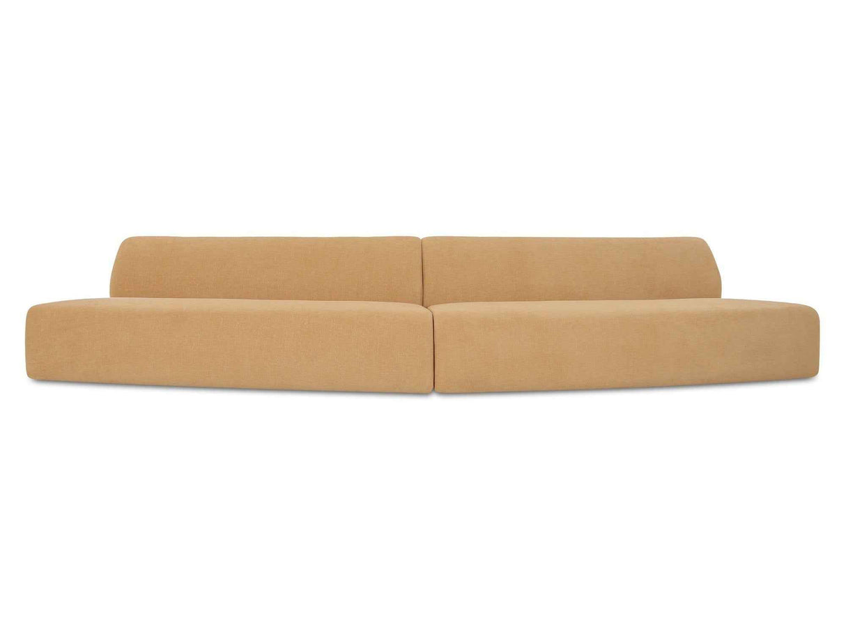 Naomi Golden Yellow 2 Piece Convex Modular Sectional by Moe's Home at Eve Furniture