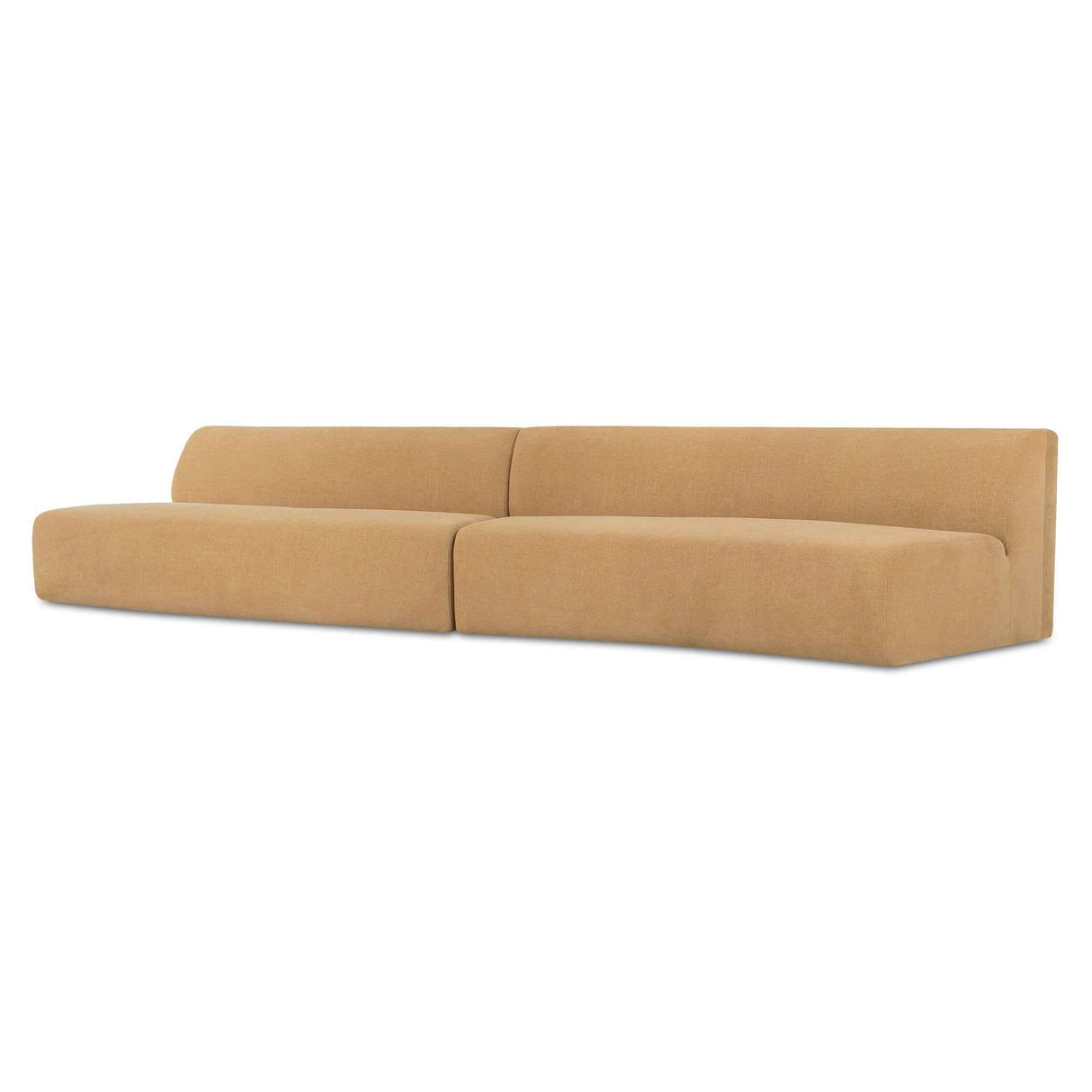 Naomi Golden Yellow 2 Piece Wave Modular Sectional
