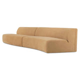 Naomi Golden Yellow 2 Piece Wave Modular Sectional