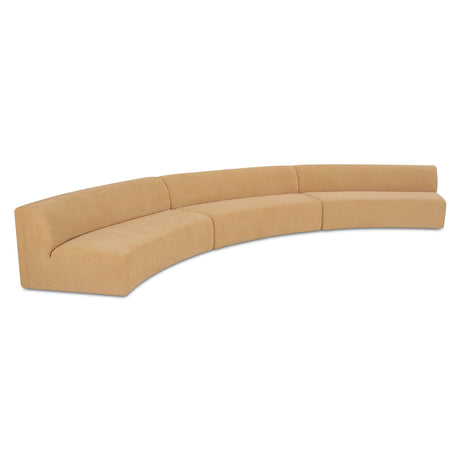 Naomi Golden Yellow 3 Piece Concave Modular Sectional by MOES at Eve Furniture