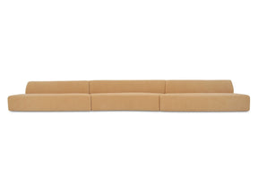Naomi Golden Yellow 3 Piece Wave Modular Sectional by Moe's Home at Eve Furniture