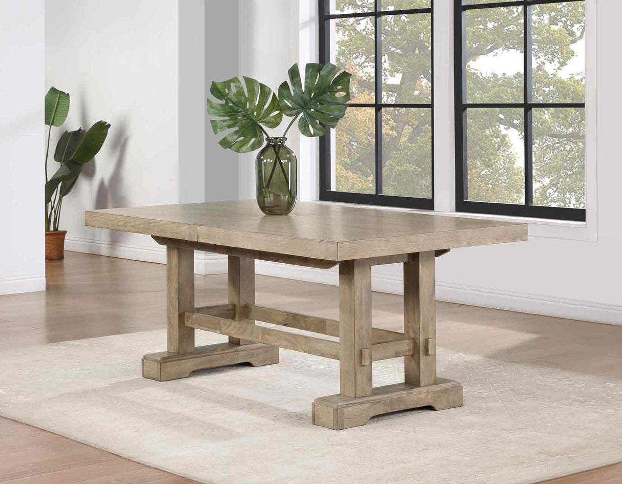 Napa 108-inch Dining Table with 2/18-inch Leaves, Sand