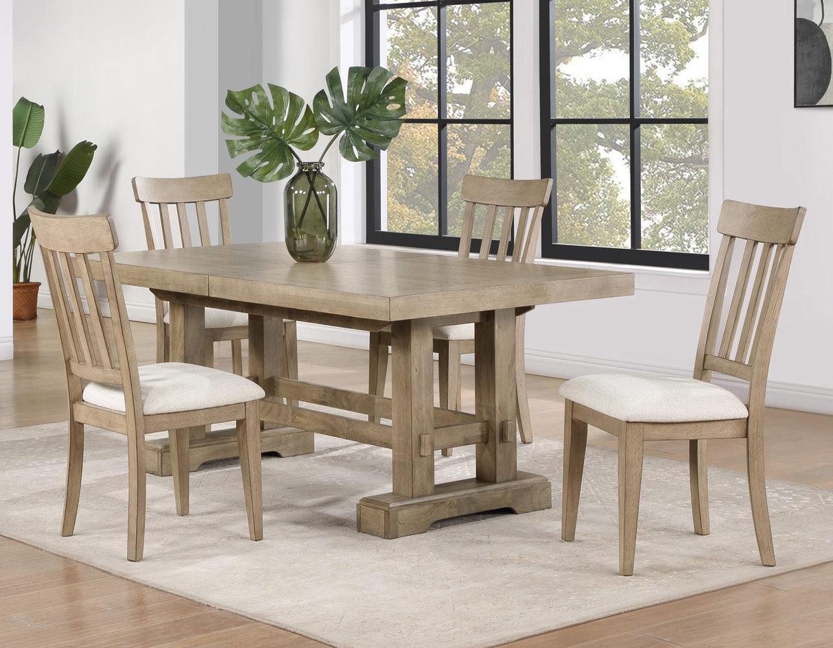 Napa 5-Piece 72-108-inch Dining Set, Sand(Table & 4 Side Chairs)