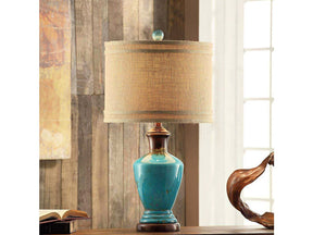Napa Blue Table Lamp by Crestview at Eve Furniture