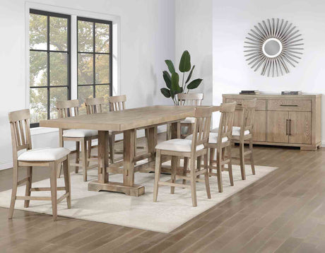 Napa Weathered Sand Counter Height Dining Set by Steve Silver at Eve Furniture