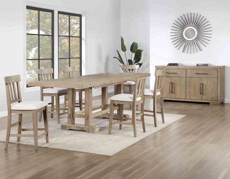 Napa Weathered Sand Counter Height Dining Set by Steve Silver at Eve Furniture