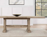 Napa Weathered Sand Dining Room Set by Steve Silver at Eve Furniture