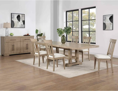 Napa Weathered Sand Dining Room Set by Steve Silver at Eve Furniture