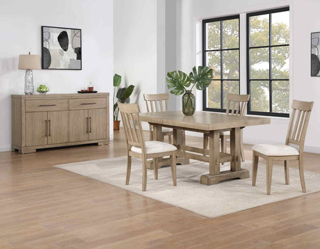 Napa Weathered Sand Dining Room Set by Steve Silver at Eve Furniture