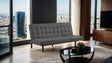 Naperville Dark Gray Futon Sofa Bed by Furniture of America at Eve Furniture