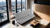 Naperville Light Gray Futon Sofa Bed by Furniture of America at Eve Furniture