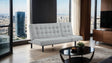 Naperville Light Gray Futon Sofa Bed by Furniture of America at Eve Furniture