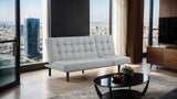 Naperville Light Gray Futon Sofa Bed by Furniture of America at Eve Furniture