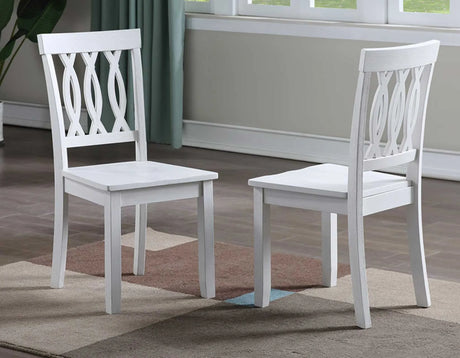 Naples Antique White Drop-Leaf Dining Room Set by Steve Silver at Eve Furniture