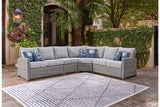 Naples Beach Light Gray 4-Piece Outdoor Sectional by Ashley at Eve Furniture