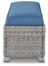 Naples Beach Light Gray Outdoor Bench with Cushion by Ashley at Eve Furniture