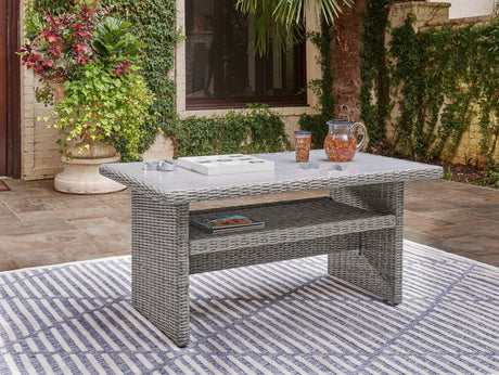 Naples Beach Light Gray Outdoor Multi-use Table by Ashley at Eve Furniture