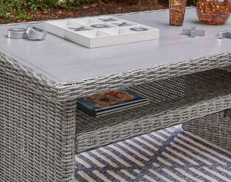 Naples Beach Light Gray Outdoor Multi-use Table by Ashley at Eve Furniture